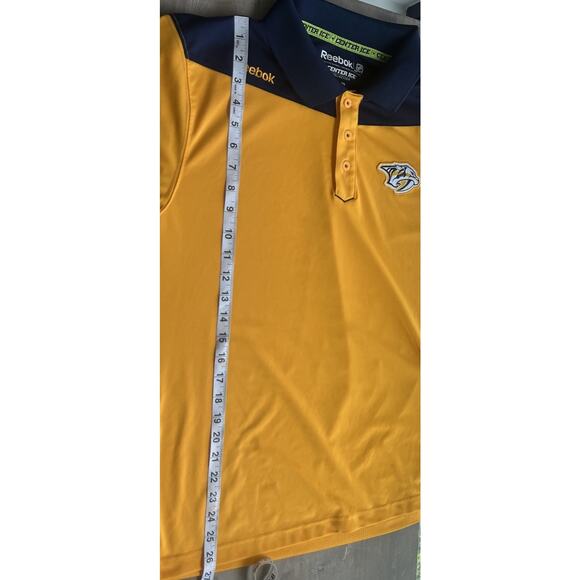 Reebok Nashville Predators Performance Polo Shirt Center Ice Mens Small Hockey - Picture 8 of 8